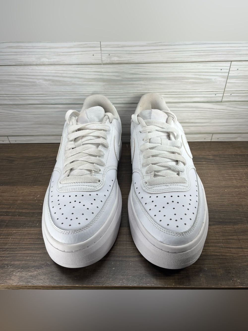 Nike Court Vision Alta Women’s Triple White Shoes - Women’s Size 8.5 - Picture 6 of 10